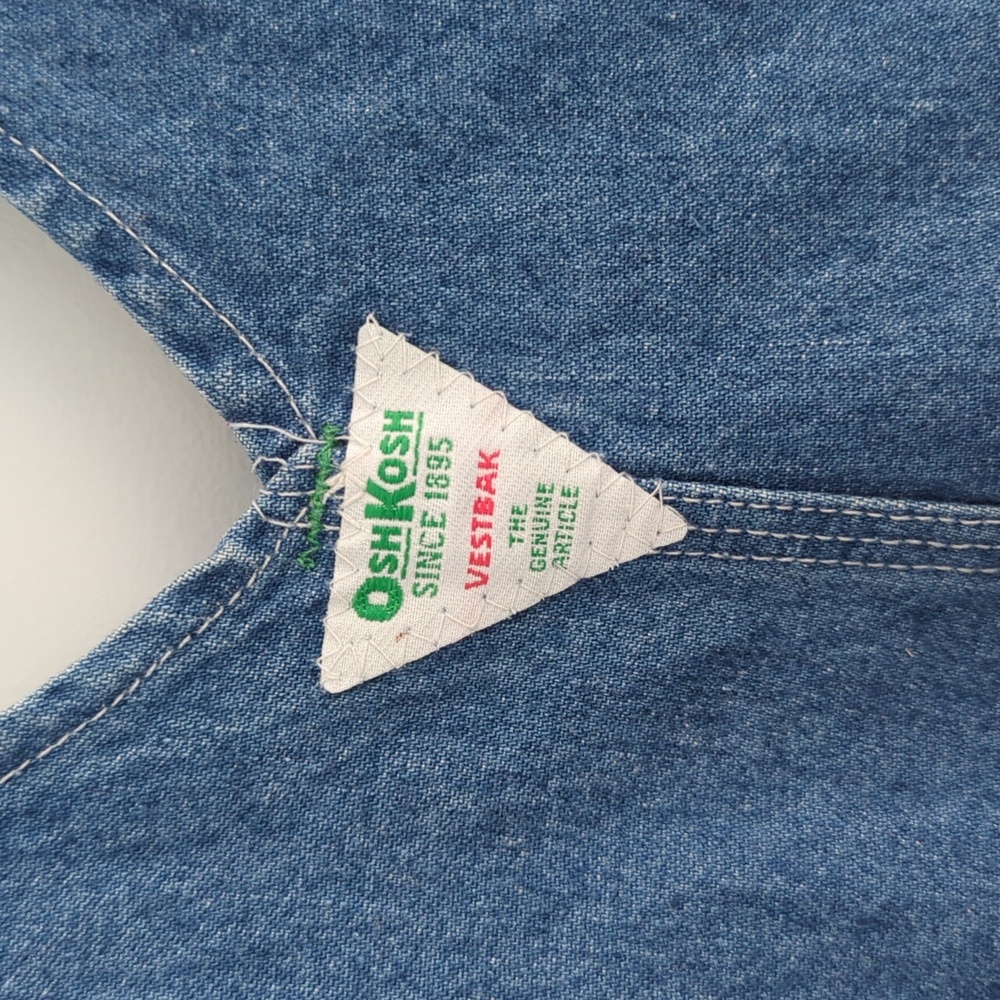 Vintage OshKosh Denim Jean Overalls Size 36x30 - Picture 6 of 11